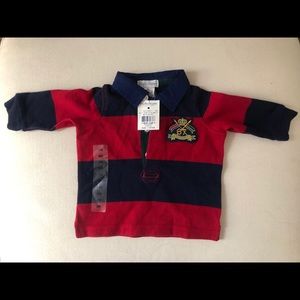 Ralph Lauren Long Sleeve Rugby Shirt - 3 Months